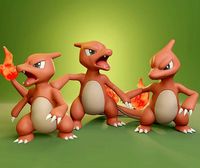 Pokemon -  Charmeleon with 3 different poses | 3D