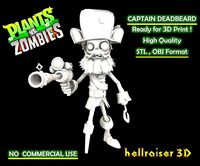 Plants vs Zombies - Captain Deadbeard - Pirate | 3D