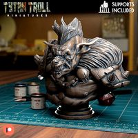 Gnoll Leader Bust - Pre-Supported | 3D