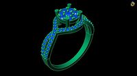 1 ct coronet ring 3d file | 3D