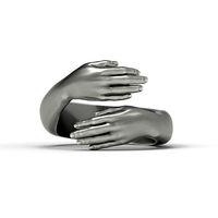 Hug ring hands ring STL  | 3D