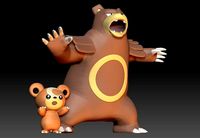 Pokemon Teddiursa Ursaring | 3D