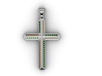 Jewerly Cruz wit rope and Stones | 3D