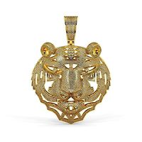 Tiger Pendants HIP HOP Jewelry  | 3D