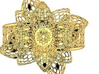 modern jali flower ring stl verified  | 3D