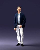 Man in blue jacket 0025 3D Print Ready | 3D