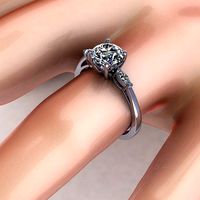 Solitaire Verragio Pear Diamond Ring | 3D