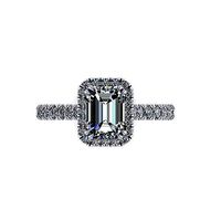 Parad Solid Emerald Cut Diamond Ring | 3D