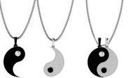Diamond Ying and Yang Separate  Hip-hop Pendants | 3D