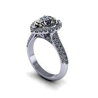 Verragio Pear Engagement Ring | 3D
