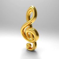 treble clef clave de sol | 3D