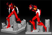 Evangelion Unit 02 - Rebuild of Evangelion - FDM-SLA | 3D