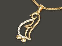 Penguin pendant silver gold printable jewelry 3D model | 3D