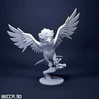Hisui Braviary Mini and Pre Supported 3D Print Model | 3D
