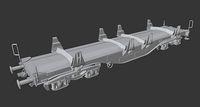 H0 1-87 scale Smmnps Flat Wagon | 3D