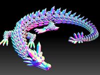 ARTICULATED CRYSTAL DRAGON - FLEXI CRYSTAL DRAGON 3D PRINT | 3D