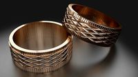 Jewelry Ring with Romb Pattern 3D print model STL 3dm | 3D