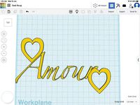 Amour text pendant stl file | 3D