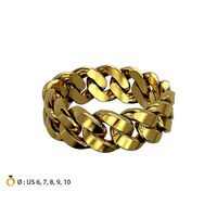 N166 Cuban ring T05 US6-10 | 3D