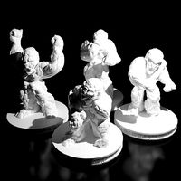 Clay Golem Miniature Set | 3D