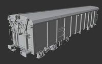 H0 1-87 scale Boxcar Tamns 9850 with swiveling roof | 3D