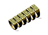 Nugget rectangular signet ring US sizes 6to11 | 3D