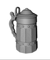Tankard with lid | 3D