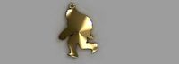 Bigfoot Pendant Gold Silver Platinum Jewelry | 3D