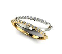 single gallery shared prong  diamond wedding band  | 3D