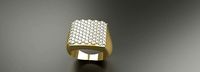 Wide Diamond Band Size 10 Gold Silver Platinum Luxury Jewelry | 3D
