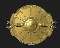Printable Kratos shield High Poly | 3D