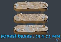 STYLIZED FOREST BASES 25x72MM | 3D