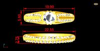 Fashion ENGAGEMENT ring or band 0101-22 | 3D