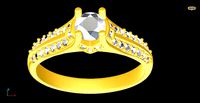 Fashion ENGAGEMENT ring 0101-22 | 3D