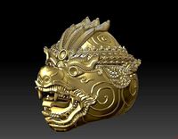 Hanuman Monkey Ring Cambodia Hanuman Ring Thai 3D print model | 3D