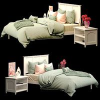 Atlantic Madison White Wood bed