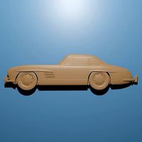 Mercedes-Benz 300 SL Gullwing 3D STL Model for CNC Router