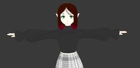 SciFi 3d anime kawaii girl character c21