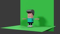 3d cartoon man charactors models Low-poly 3D model