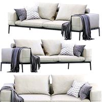 Lifesteel Leather Sofa By Flexform