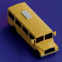Scholar Bus Low Poly