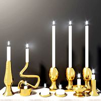 Golden Candles holders