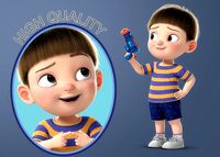 Ted Cartoon Boy Rigged