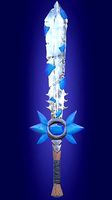 Stylized weapon sword with ice crystals PBR Low-poly game ready