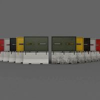 PBR Concrete Roadblock Barrier V5