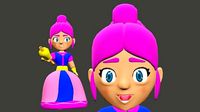 3D CARTOON GIRL CHARACTER RIGGED