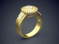 Luxurious Ring With Tiny Diamonds CAD 629 | 3D