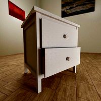 White Bedside Table