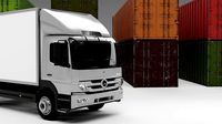 truck and containers