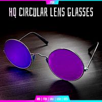 3D LUXURY CIRCULAR GLASSES - CREATED FOR 3D NFTs